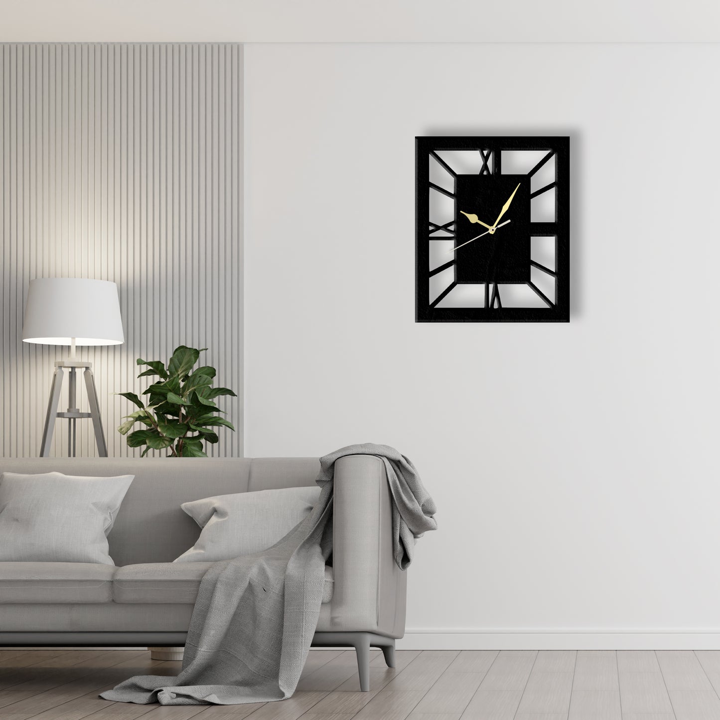 Round Minimalist Clock (v12) Laser Cut Metal Wall Clock