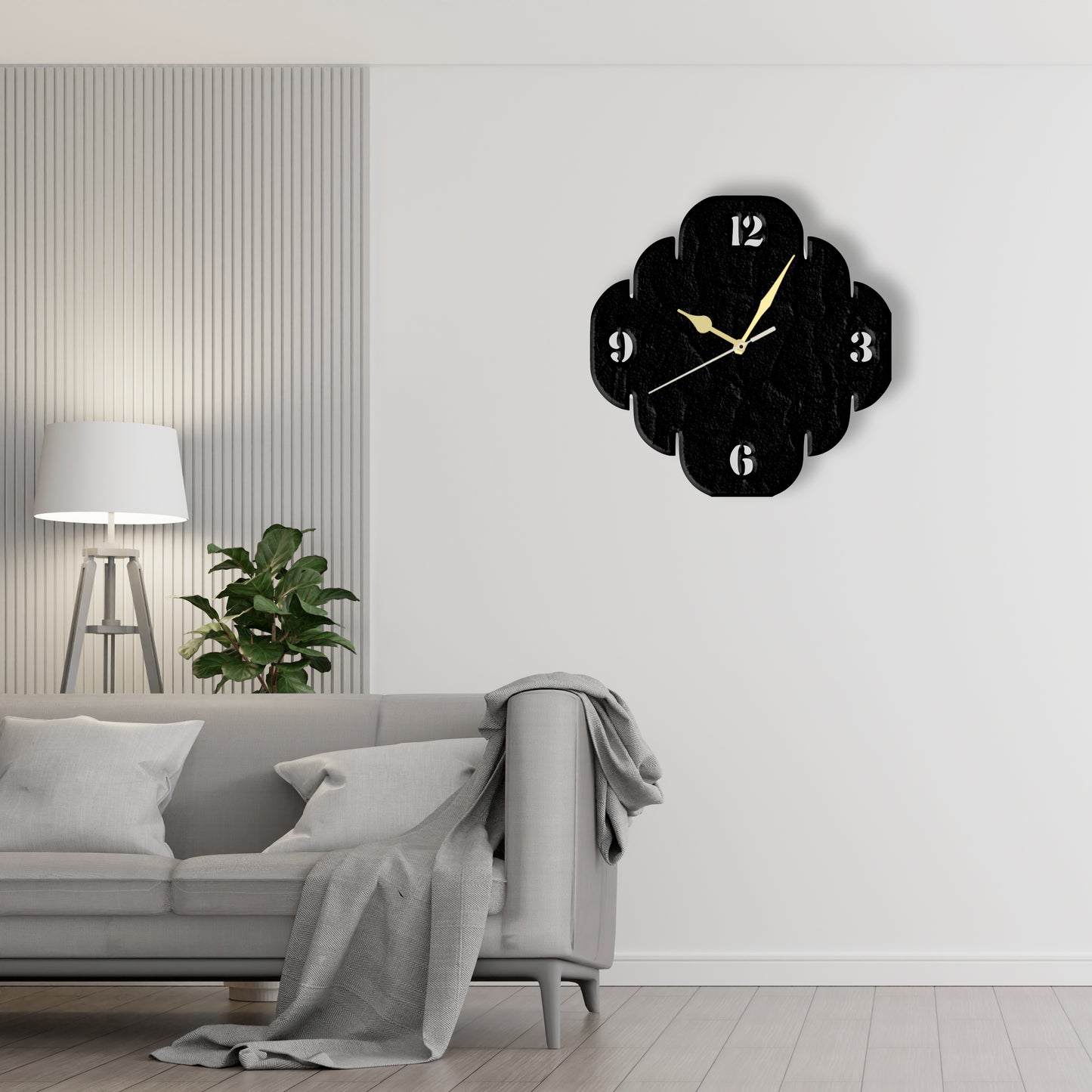 Ultra Minimalist Clock (v2) Laser Cut Metal Wall Clock