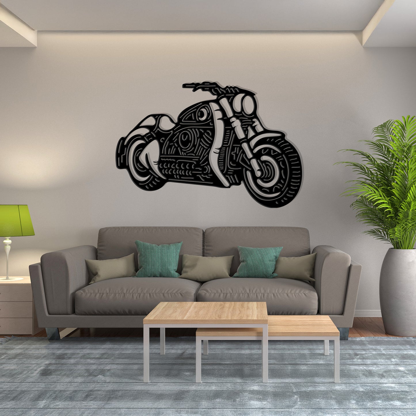Chopper with Rider - Bagger Style Rider