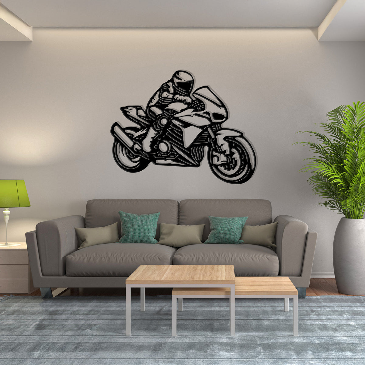 Sport Bike with Rider - Ducati Supersport Style