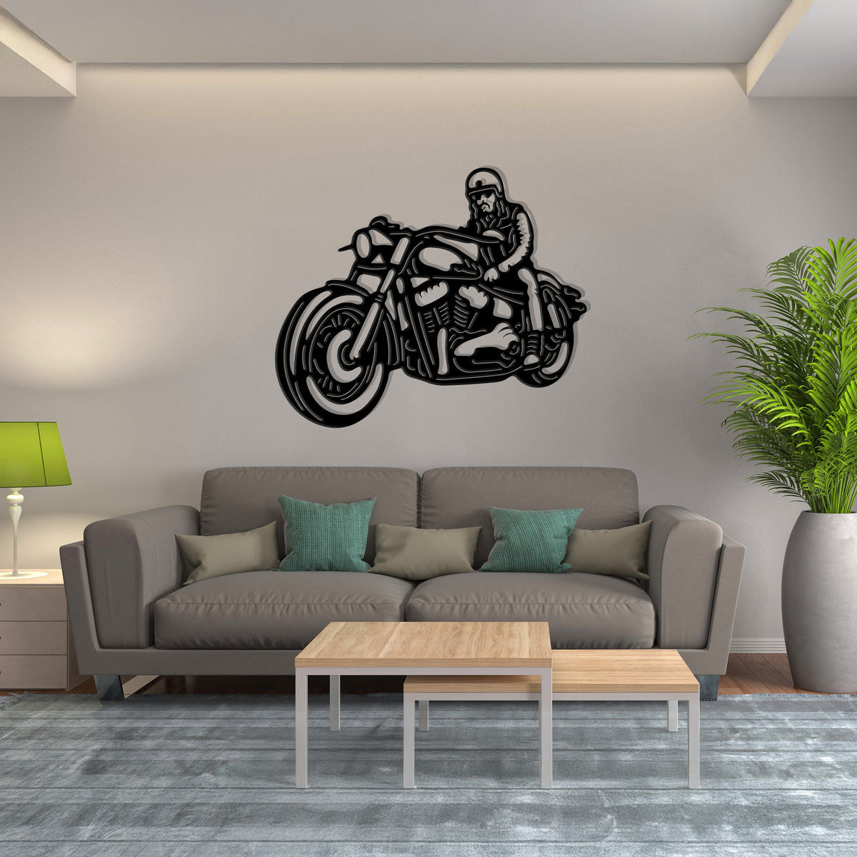 Sport Bike with Rider - Yamaha YZF Style Racer