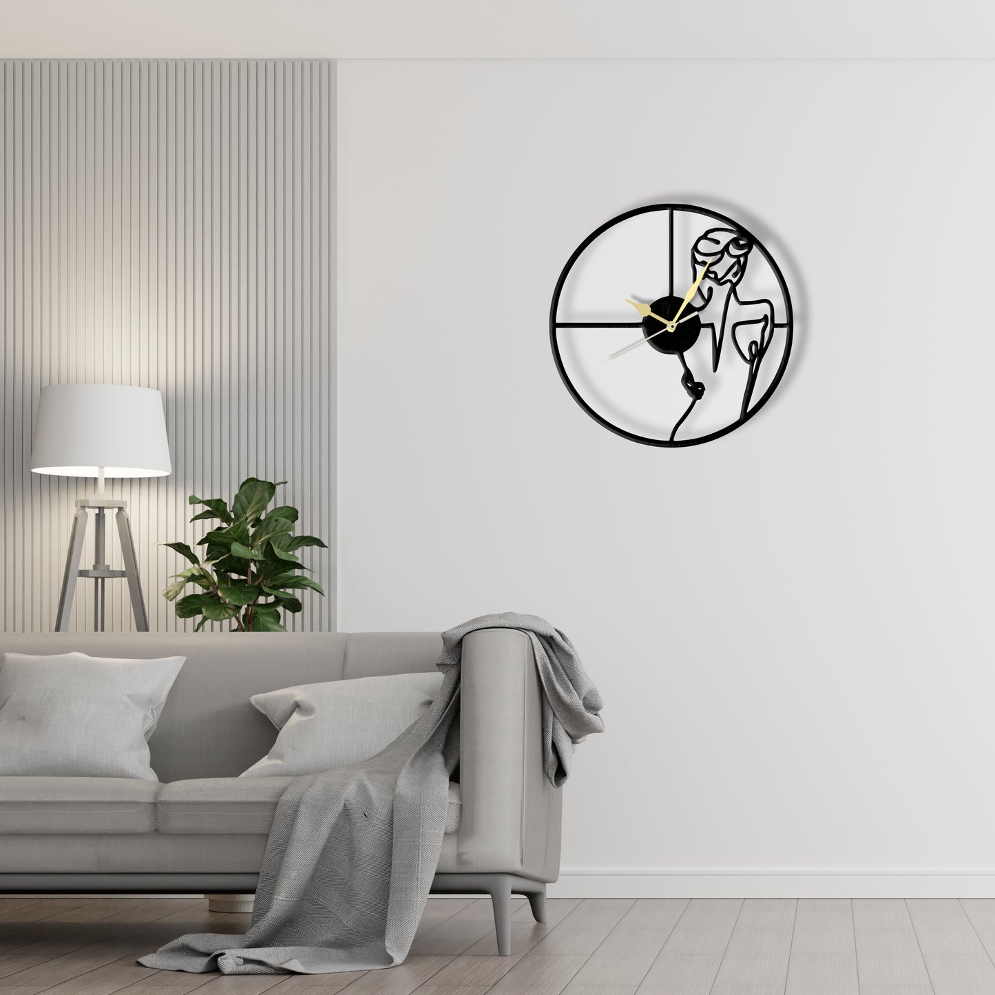 Girl Love Clock  Laser Cut Metal Wall Clock