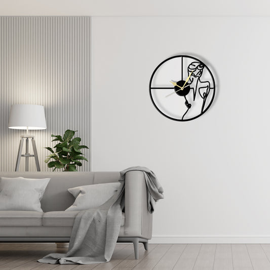 Girl Love Clock  Laser Cut Metal Wall Clock