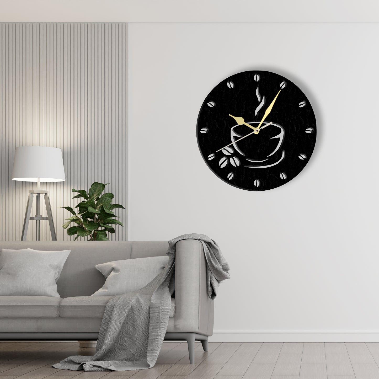 Cafe Clock  Laser Cut Metal Wall Clock