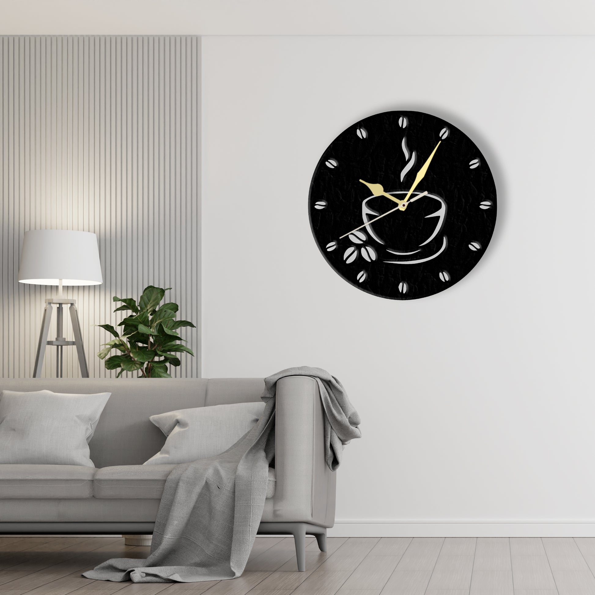 Cafe Clock  Laser Cut Metal Wall Clock