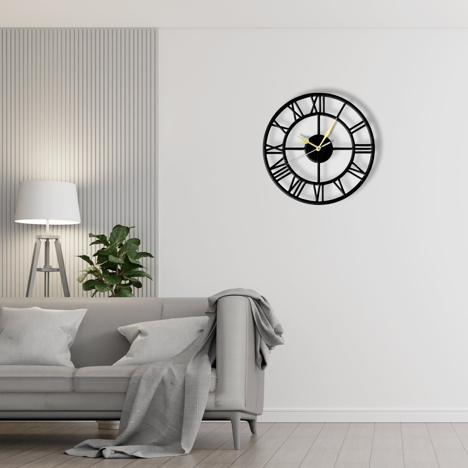 Round Minimalist Clock (v2)  Laser Cut Metal Wall Clock