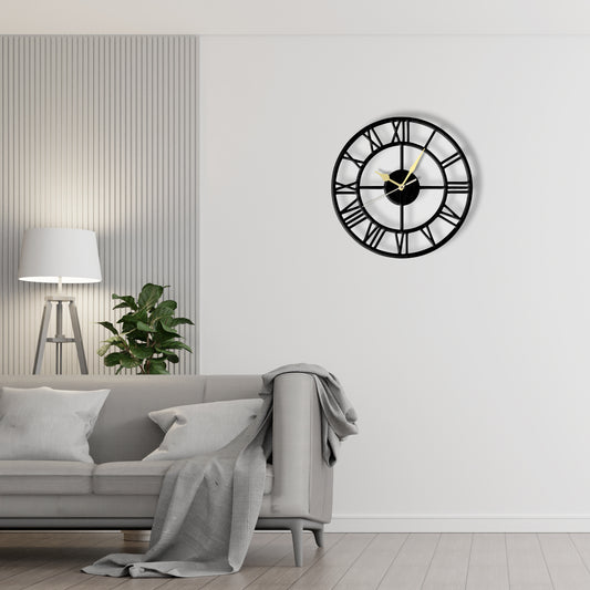 Round Minimalist Clock (v2)  Laser Cut Metal Wall Clock