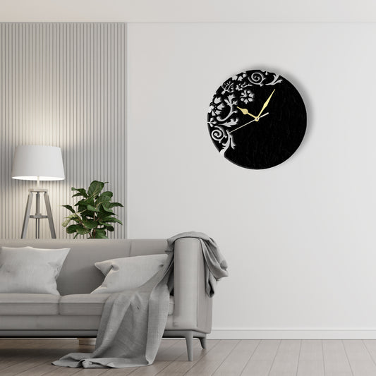 Round Minimalist Clock (v3)  Laser Cut Metal Wall Clock