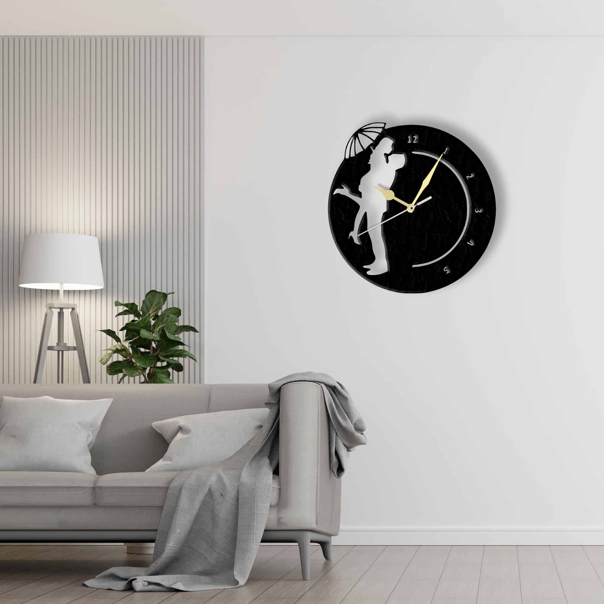 Love Heart Clock  Laser Cut Metal Wall Clock