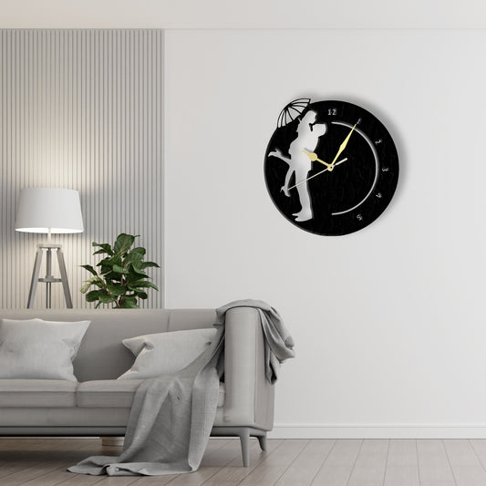 Love Heart Clock  Laser Cut Metal Wall Clock