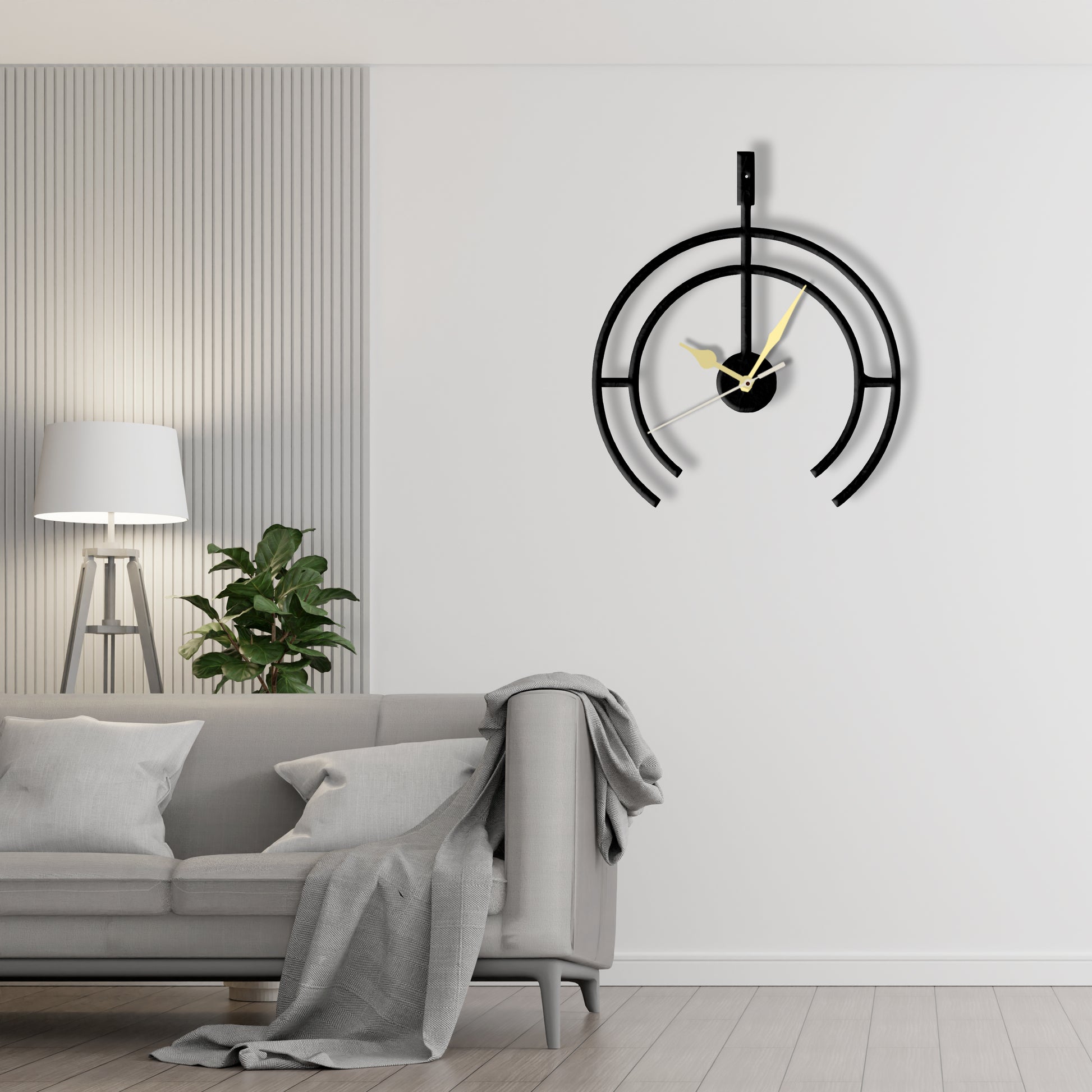 Round Minimalist Clock (v8)  Laser Cut Metal Wall Clock