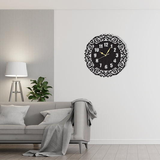 Outer Ring Design Clock  Laser Cut Metal Wall Clock