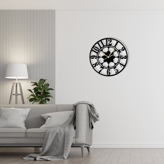 Five Number Clock  Laser Cut Metal Wall Clock