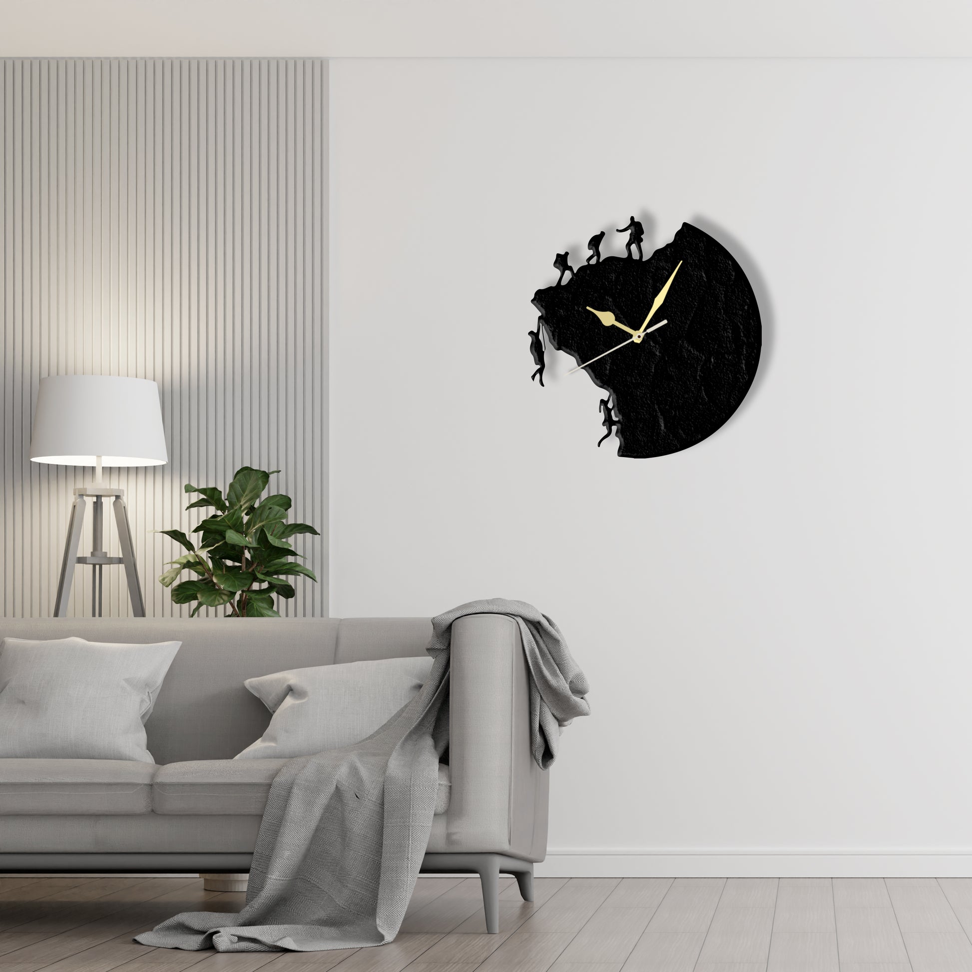 Rock Climber Clock  Laser Cut Metal Wall Clock