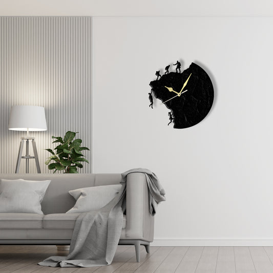 Rock Climber Clock  Laser Cut Metal Wall Clock
