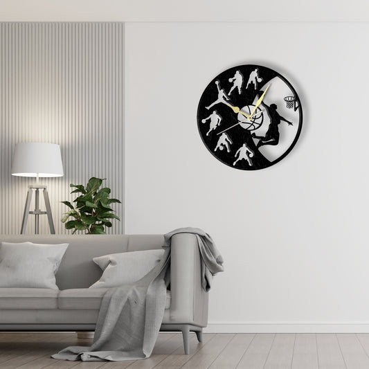 Basketball Clock  Laser Cut Metal Wall Clock