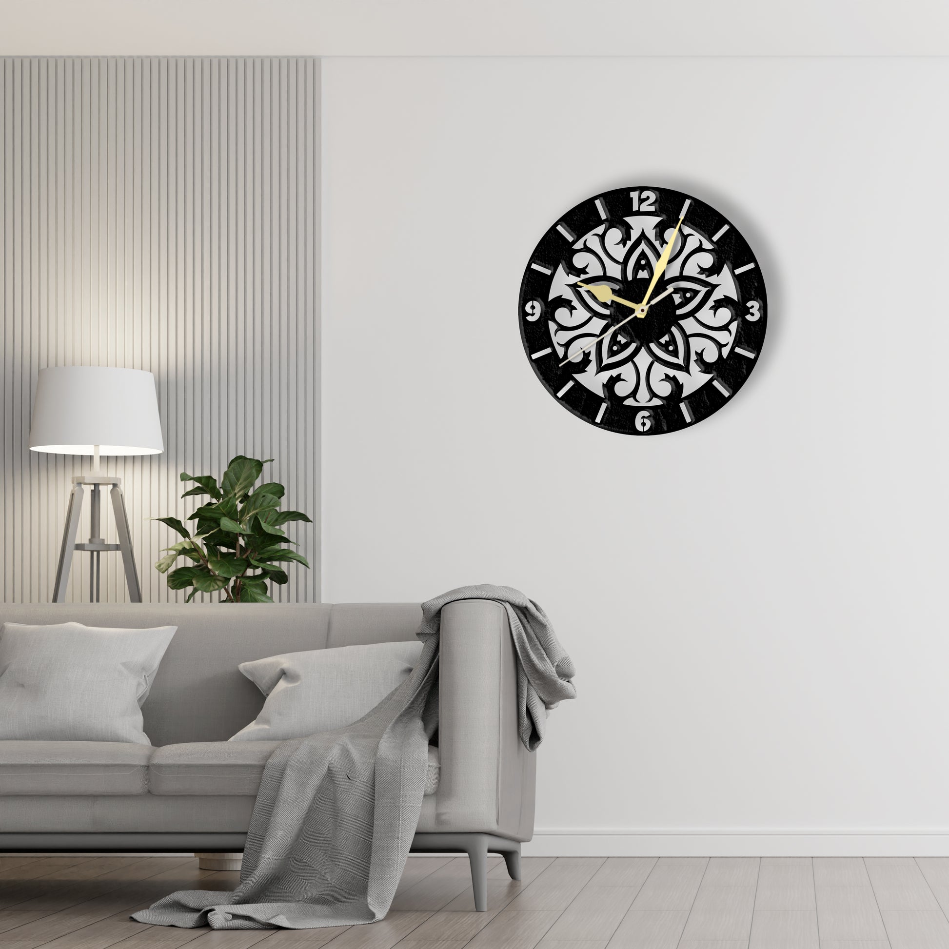 Inner Ring Design Clock  Laser Cut Metal Wall Clock