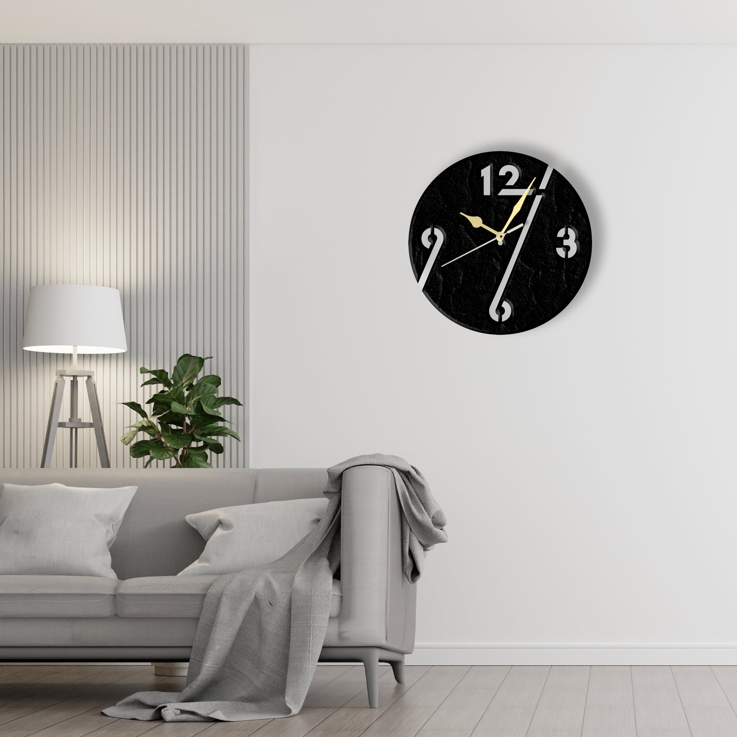 Classic Dial Number Clock  Laser Cut Metal Wall Clock
