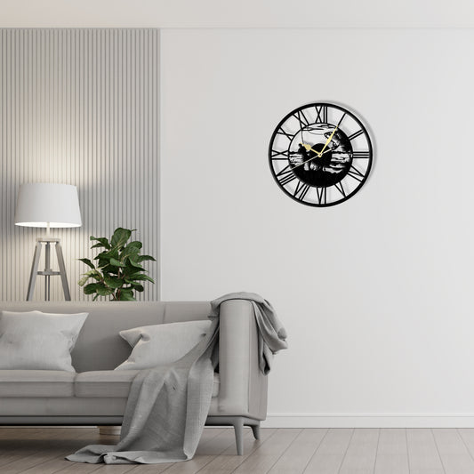 Fish Clock  Laser Cut Metal Wall Clock
